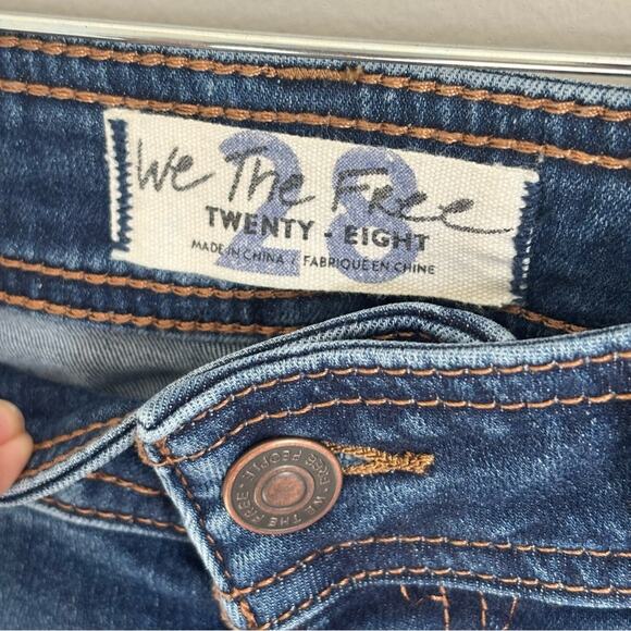 We the free Free People Palo Alto Boot Cut Button Fly Jeans Boho Western Size 28 - Picture 3 of 9